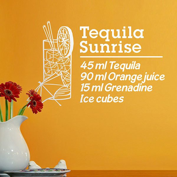 Wandtattoos: Cocktail Tequila Sunrise - englisch