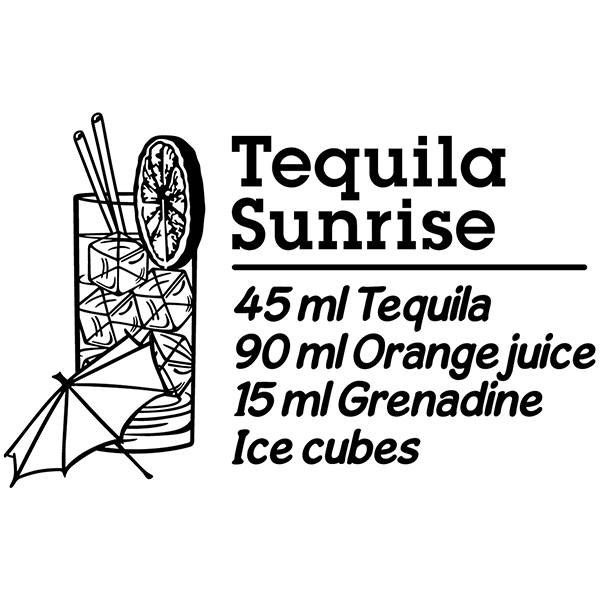 Wandtattoos: Cocktail Tequila Sunrise - englisch