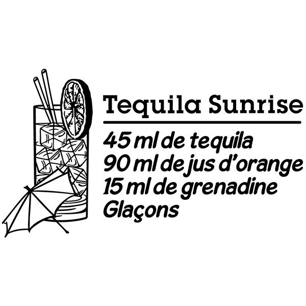 Wandtattoos: Cocktail Tequila Sunrise - französisch 