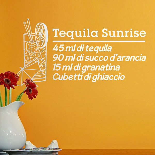 Wandtattoos: Cocktail Tequila Sunrise - italienisch