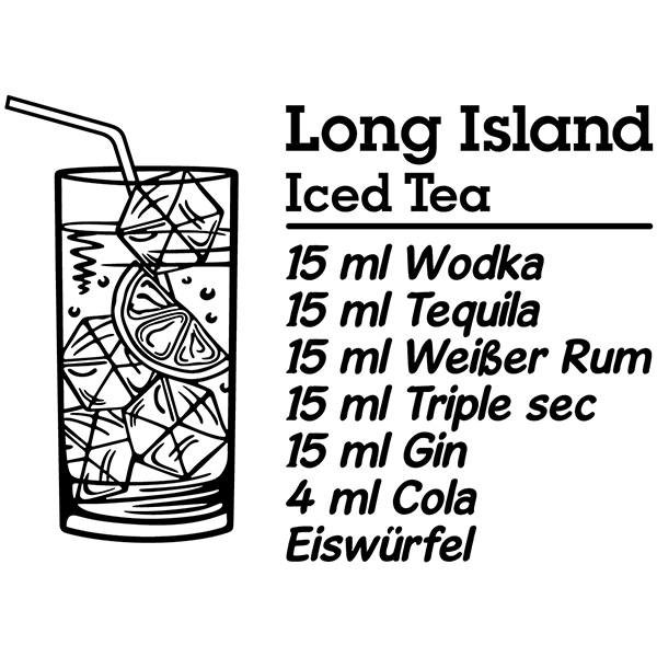 Wandtattoos: Cocktail Long Island - deutsch