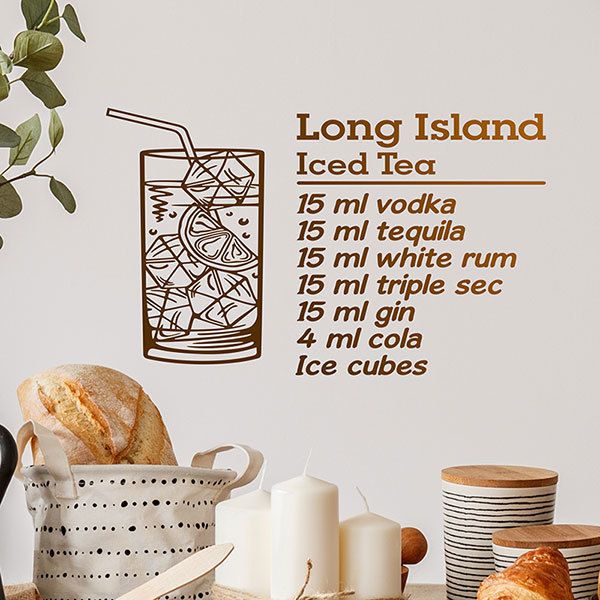 Wandtattoos: Cocktail Long Island - englisch