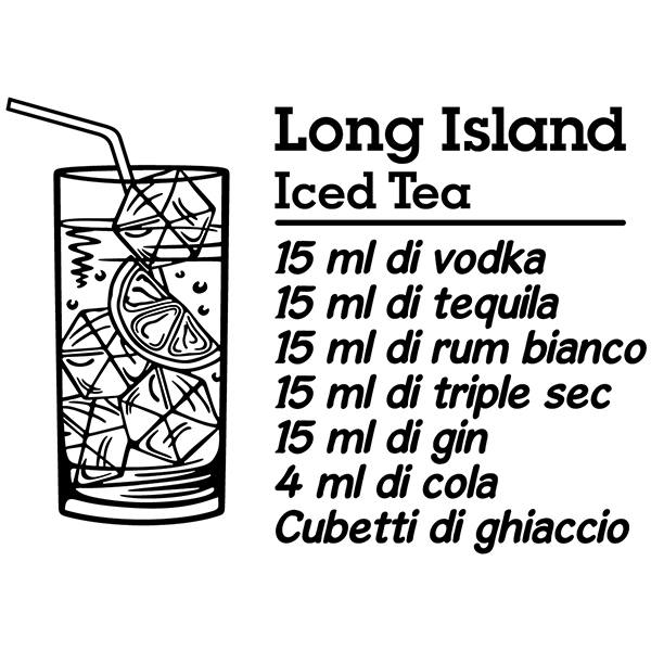 Wandtattoos: Cocktail Long Island - italienisch