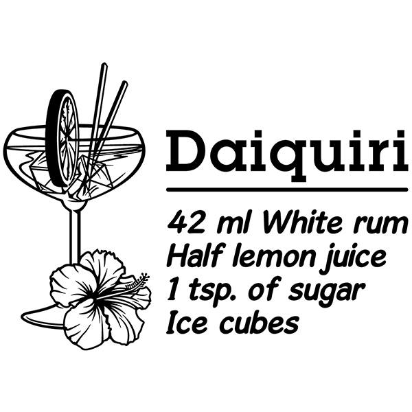 Wandtattoos: Cocktail Daiquiri - englisch