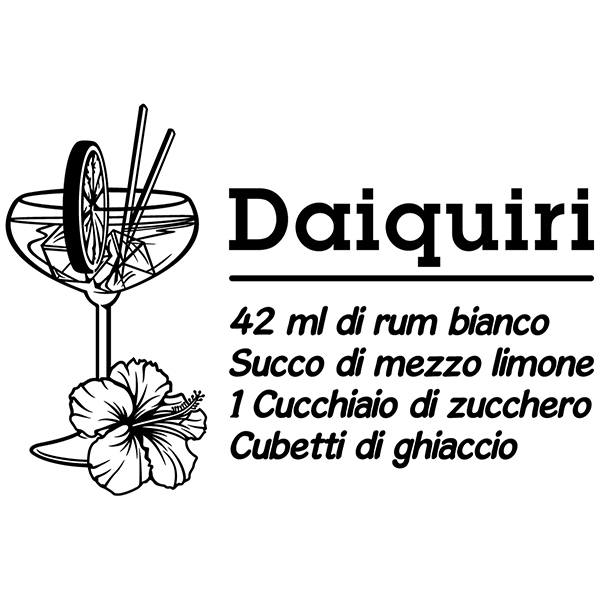 Wandtattoos: Cocktail Daiquiri - italienisch