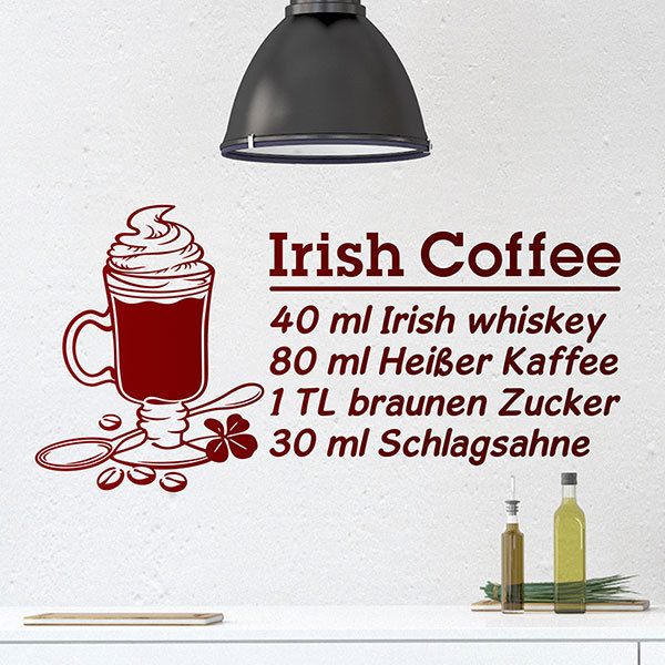 Wandtattoos: Cocktail Irish Coffee - deutsch