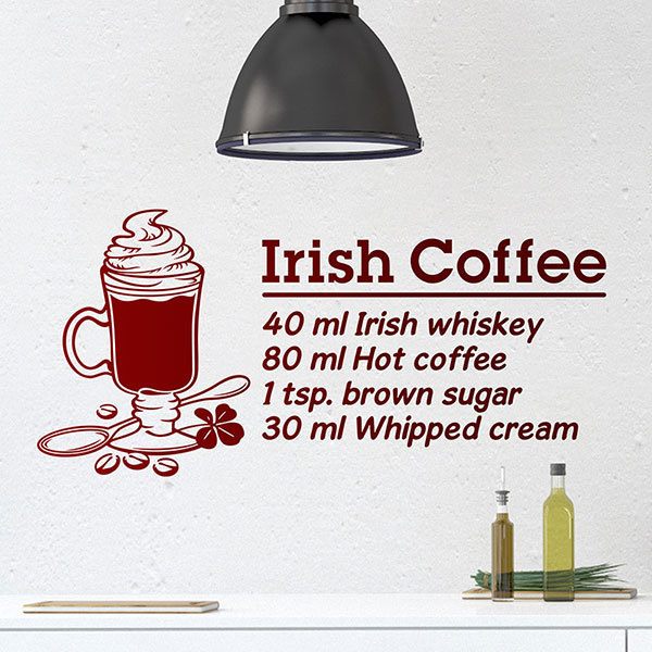Wandtattoos: Cocktail Irish Coffee - englisch