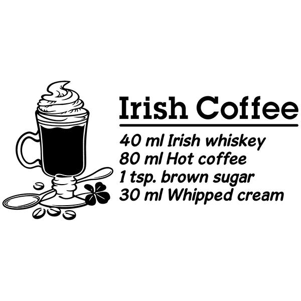 Wandtattoos: Cocktail Irish Coffee - englisch