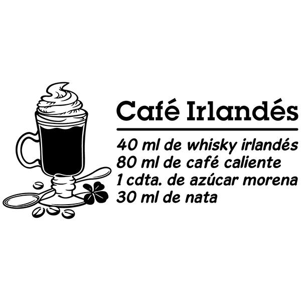 Wandtattoos: Cocktail Irish Coffee - spanisch