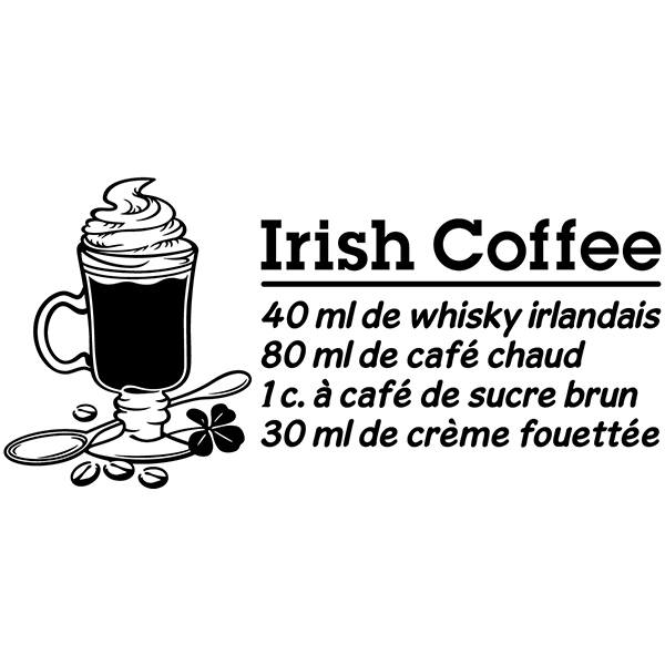 Wandtattoos: Cocktail Irish Coffee - französisch