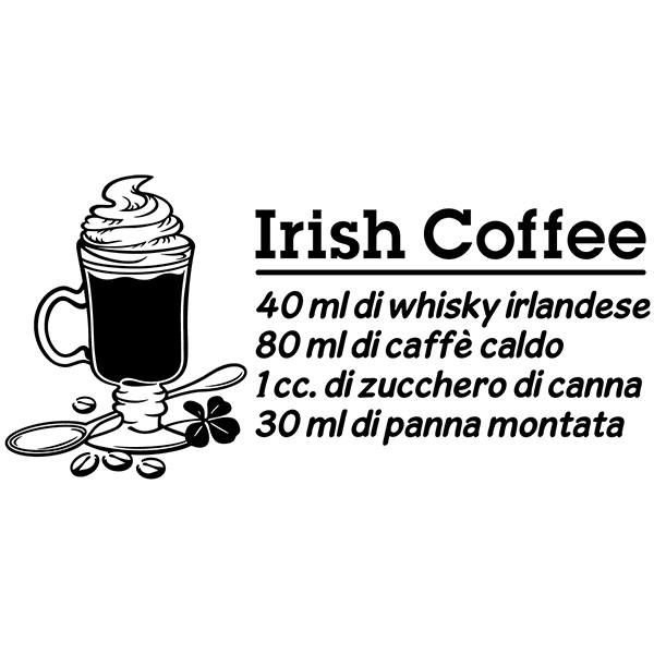 Wandtattoos: Cocktail Irish Coffee  - italienisch