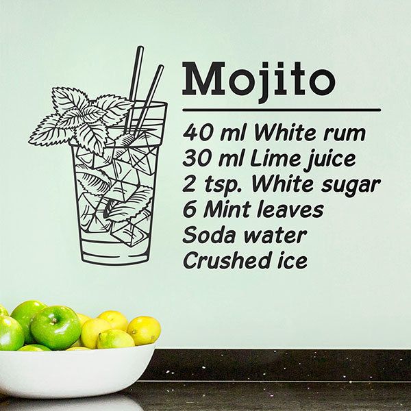 Wandtattoos: Cocktail Mojito - englisch