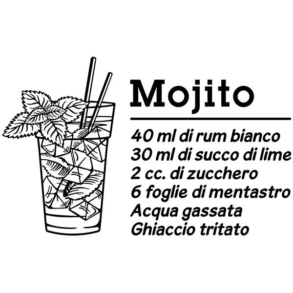 Wandtattoos: Cocktail Mojito - italienisch