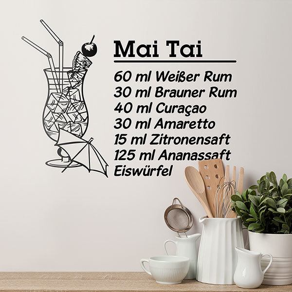 Wandtattoos: Cocktail Mai Tai - deutsch