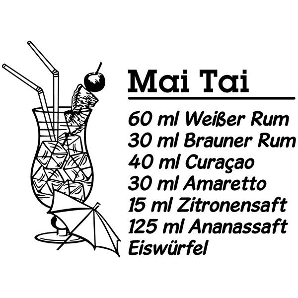 Wandtattoos: Cocktail Mai Tai - deutsch