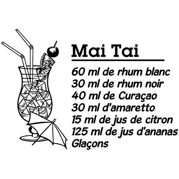 Wandtattoos: Cocktail Mai Tai - französisch