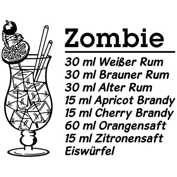 Wandtattoos: Cocktail Zombie - deutsch