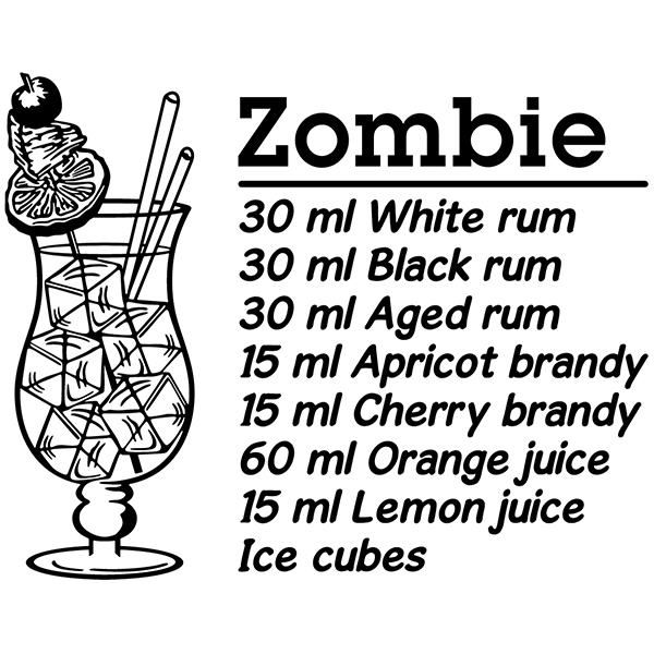 Wandtattoos: Cocktail Zombie - englisch