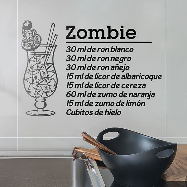 Wandtattoos: Cocktail Zombie - spanisch 0