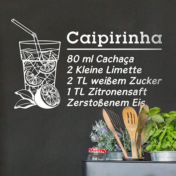 Wandtattoo Cocktail Caipirinha Deutsch Webwandtattoo Com
