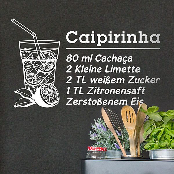 Wandtattoos: Cocktail Caipirinha - deutsch