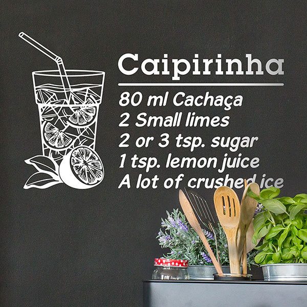 Wandtattoos: Cocktail Caipirinha - englisch