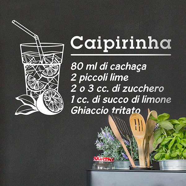 Wandtattoos: Cocktail Caipirinha - italienisch