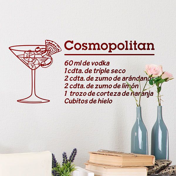 Wandtattoos: Cocktail Cosmopolitan - spanisch