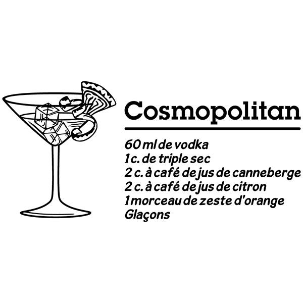 Wandtattoos: Cocktail Cosmopolitan - französisch
