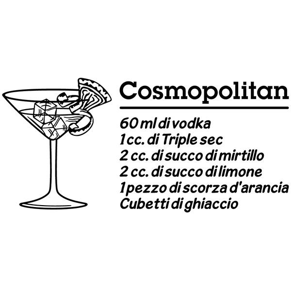 Wandtattoos: Cocktail Cosmopolitan - italienisch