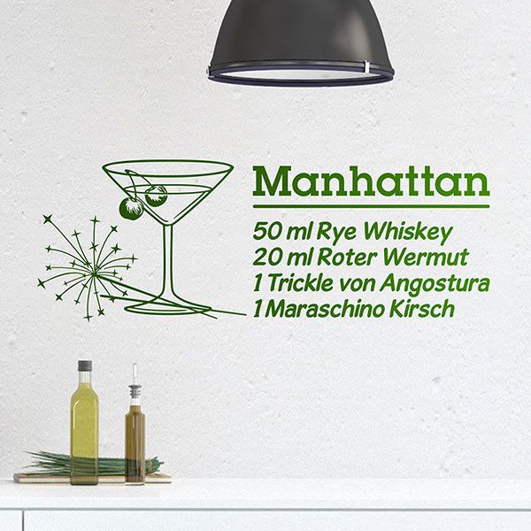 Wandtattoos: Cocktail Manhattan - deutsch