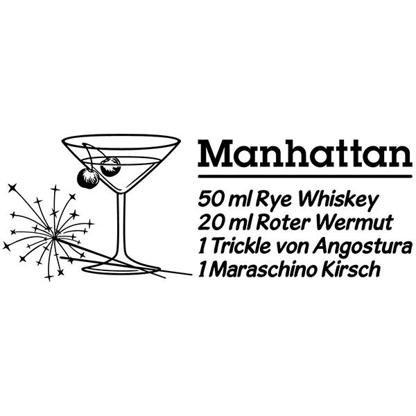 Wandtattoos: Cocktail Manhattan - deutsch
