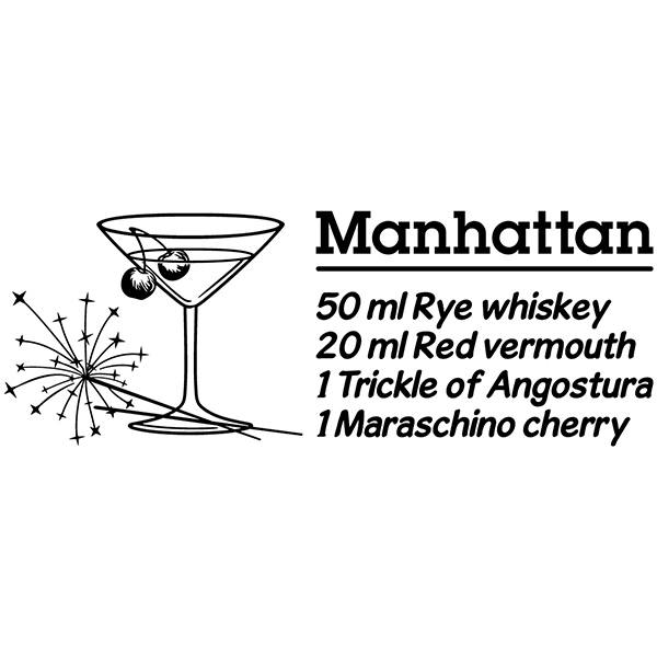 Wandtattoos: Cocktail Manhattan - englisch