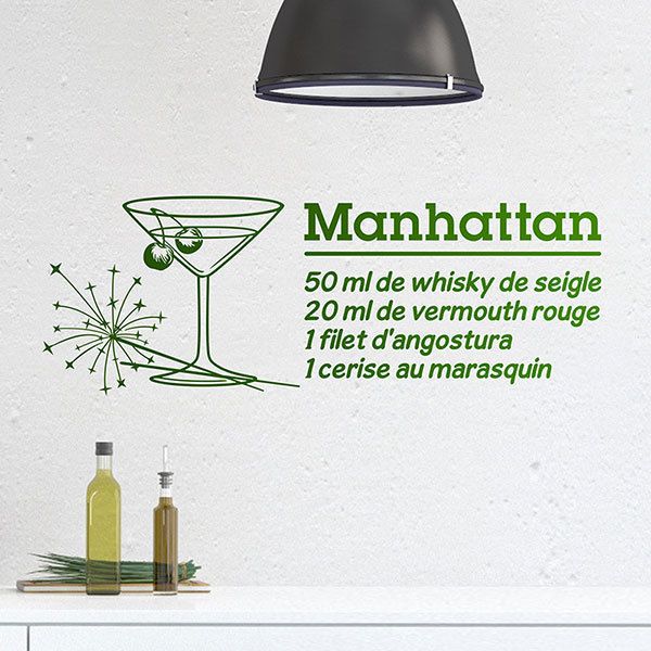 Wandtattoos: Cocktail Manhattan - französisch