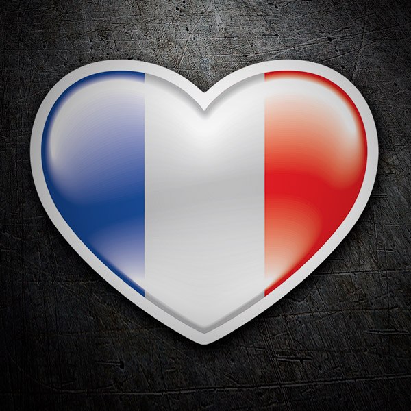 Aufkleber: Herz-Frankreich
