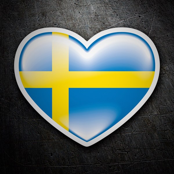 Aufkleber: Herz von Schweden