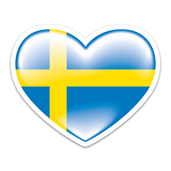 Aufkleber: Herz von Schweden