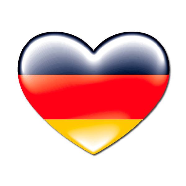Aufkleber Herz Mit Der Flagge Deutschlands