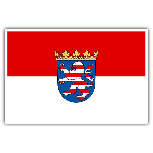 Aufkleber: Flagge Hessen