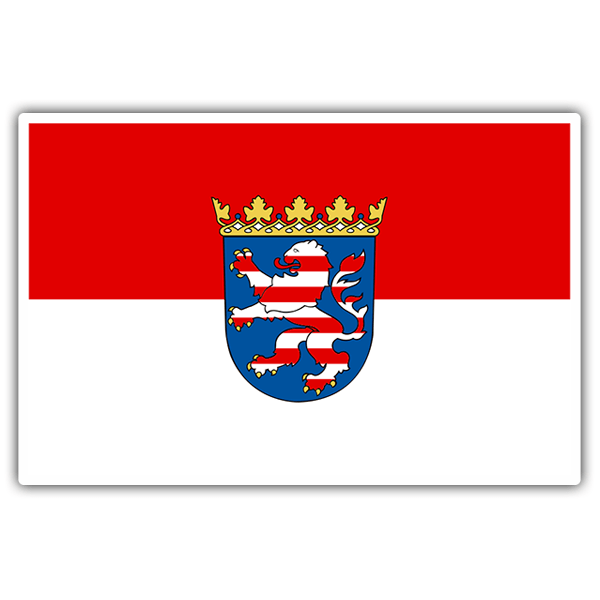 Aufkleber: Flagge Hessen