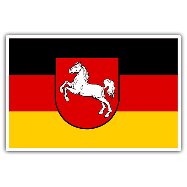 Aufkleber: Flagge Niedersachsen