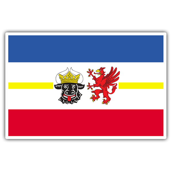 Aufkleber: Flagge Mecklenburg-Vorpommern-Region