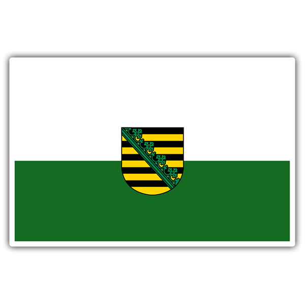 Aufkleber: Flagge Sachsen