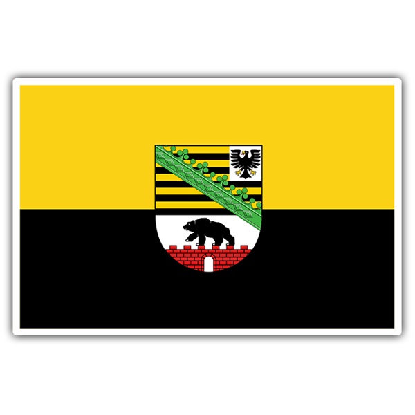 Aufkleber: Flagge Sachsen-Anhalt