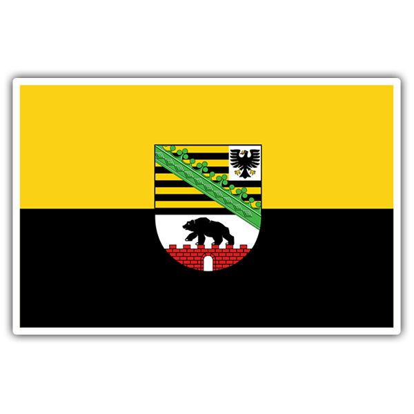 Aufkleber: Flagge Sachsen-Anhalt 0