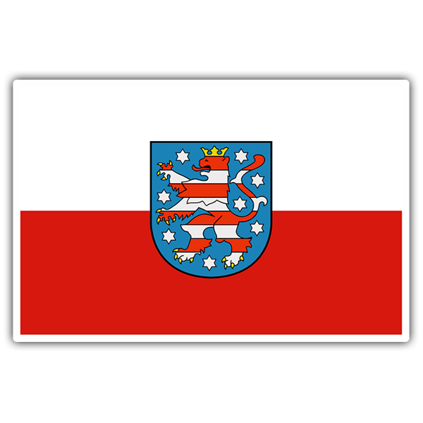 Aufkleber: Flagge Thüringen