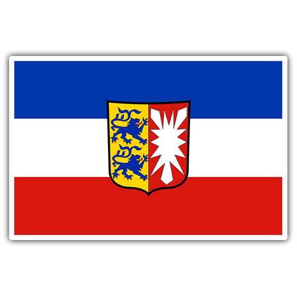 Aufkleber Schleswig-Holstein Deutschland Wappen Flagge Emblem 3D Fahne 
