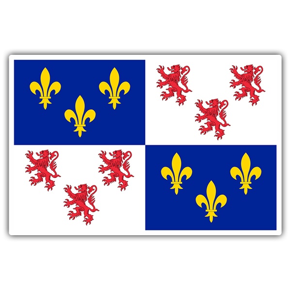 Aufkleber: Flagge Picardie