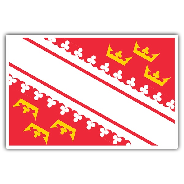 Aufkleber: Flagge Elsass