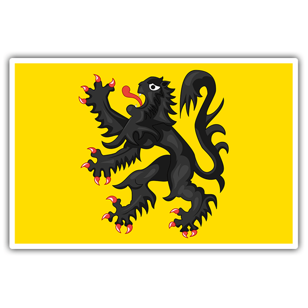 Aufkleber: Flagge Flandes